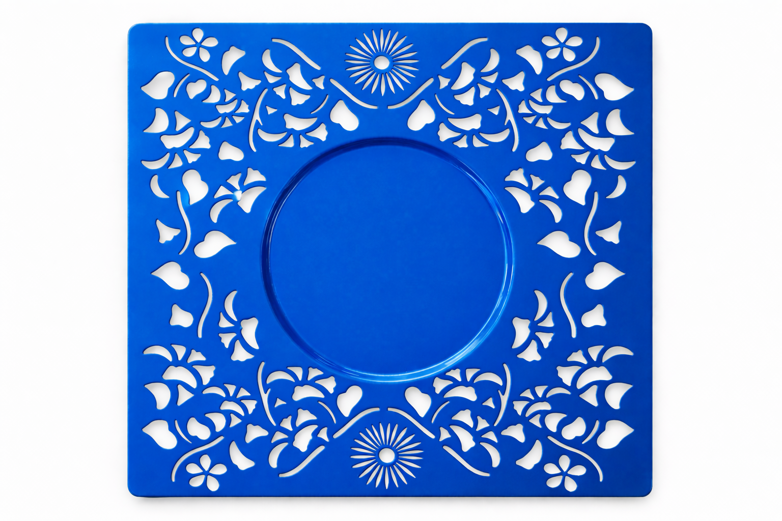 Plato Base Azul Moderno